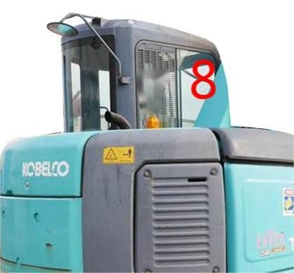 Ανθεκτική θέση NO.8 δεξιά πλευρών γυαλιού KOBELCO αμαξιών εκσκαφέων θερμοκρασίας