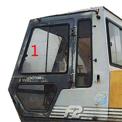 Αριστερή πόρτα αμαξιών μηχανών κατασκευής γυαλιού SH280 S280 μετριασμένη ανεμοφράκτης