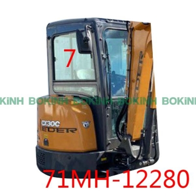 71MH-12280 μετριασμένο NO.7 γυαλί θέσης δεξιά πλευρών αντικατάστασης παραθύρων εκσκαφέων της HYUNDAI