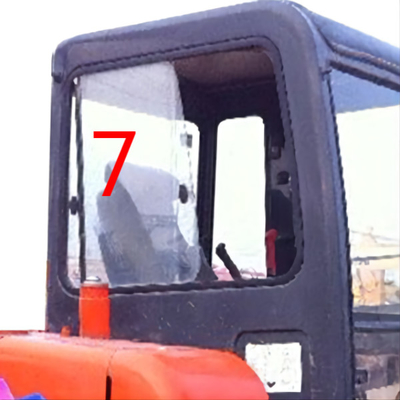 Θέση NO.7 δεξιά πλευρών γυαλιού αμαξιών της KOMATSU εκσκαφέων της DAEWOO DH55 ΣΗΜΕΙΩΝ