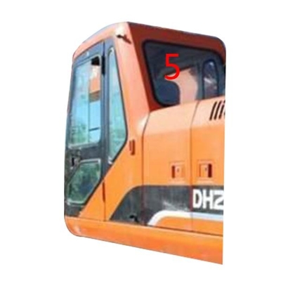 Dh215-9 το γυαλί καμπινών DOOSAN εκσκαφέων μετρίασε την αντικατάσταση παραθύρων πίσω πλευράς