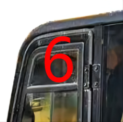 Του CATERPILLAR μίνι Digger θέση NO.6 αριστερών πορτών ανεμοφρακτών γυαλιού μετριασμένη αντικατάσταση ανώτερη