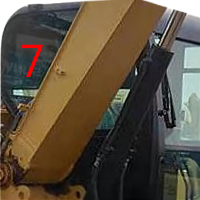 Άσπρη Digger αντικατάσταση παραθύρων γυαλιού αμαξιών του CATERPILLAR δεξιά πλευρών