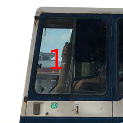 Υψηλή αντίκτυπου δύναμης της KOMATSU αντικατάσταση παραθύρων πορτών εκσκαφέων αμαξιών αημένη γυαλί