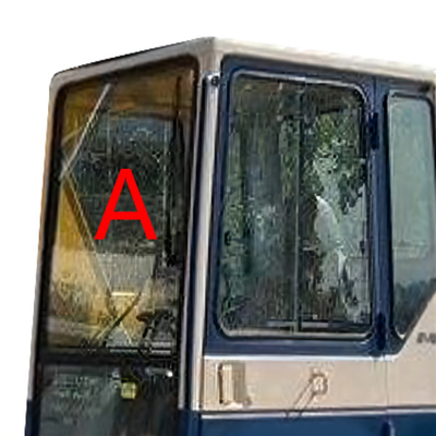 Το πράσινο KOMATSU μέτωπο γυαλιού αμαξιών της FCC μετρίασε επάνω την αντικατάσταση παραθύρων γυαλιού