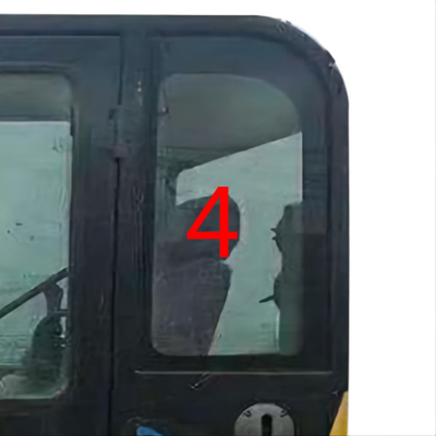 Γυαλί αμαξιών ανεμοφρακτών για Diggers τη θέση NO.4 πίσω πλευράς αριστερών πορτών