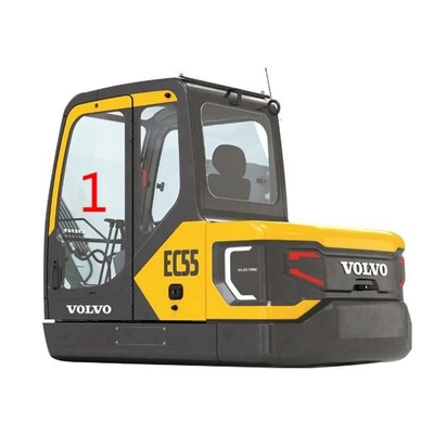 EC55 Digger αντικατάσταση παραθύρων θέσης NO.1 αριστερών πορτών γυαλιού ανεμοφρακτών της VOLVO