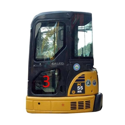 COem KOMATSU PC55MR αμαξιών γυαλιού αριστερών πορτών χαμηλότερη αντικατάσταση παραθύρων θέσης NO.3 Digger