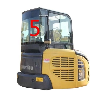 Πίσω πλευρά NO.5 RoHS αντικατάστασης παραθύρων εκσκαφέων ανεμοφρακτών PC55MR PC55 KOMATSU