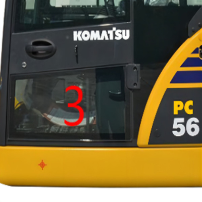 COem KOMATSU pc6-7 χαμηλότερη αντικατάσταση παραθύρων θέσης NO.3 αριστερών πορτών γυαλιού αμαξιών PC56