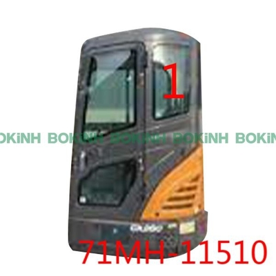 71MH-11510 ανώτερη θέση NO.1 αριστερών πλευρών παραθύρων αμαξιών εκσκαφέων γυαλιού της HYUNDAI μπροστινή που μετριάζεται